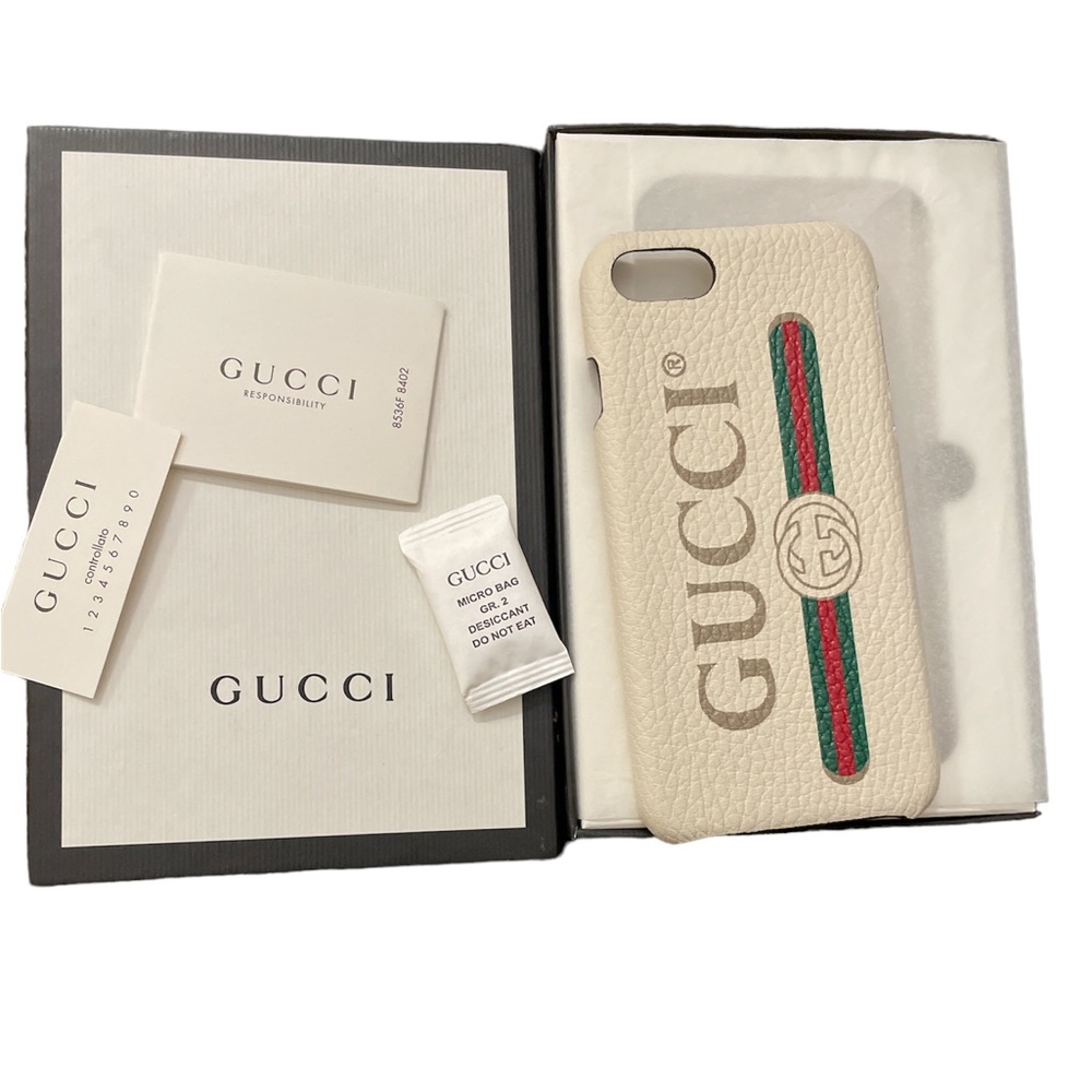 Gucci White Sherry Line iPhone 7 or 8 Phone Case